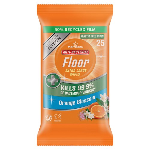 Morrisons Limited Edition Orange Blossom XL Floor Wipes   25 Pack