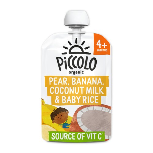 Piccolo Organic Pear, Banana, Coconut & Baby Rice 6+ Months