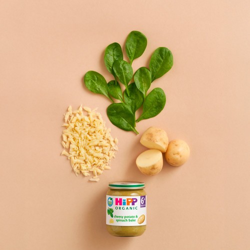 HiPP Organic Cheesy Potato & Spinach Bake Baby Food Jar 6+ Months 125g