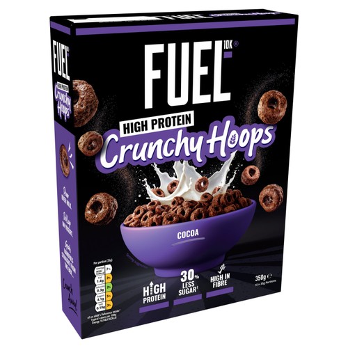 Fuel10k Multigrain Hoops Chocolate Cereal 350g 