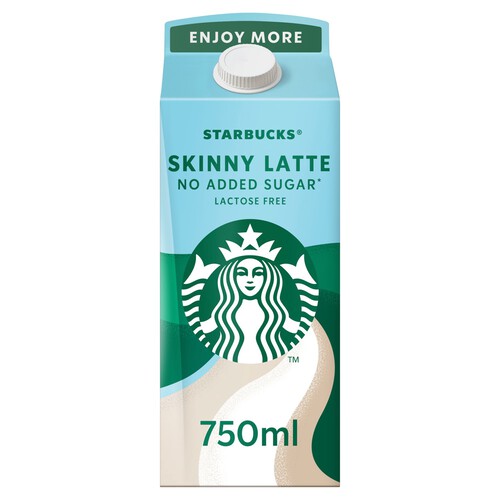 Starbucks Multiserve Skinny Latte No Added Sugar Iced Coffee 