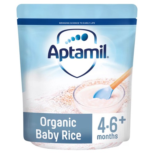 Aptamil Organic Baby Rice Cereal 4-6+ Months   100g