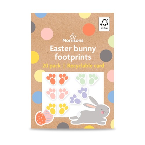 Morrisons Easter Bunny Footprints   20 Pack