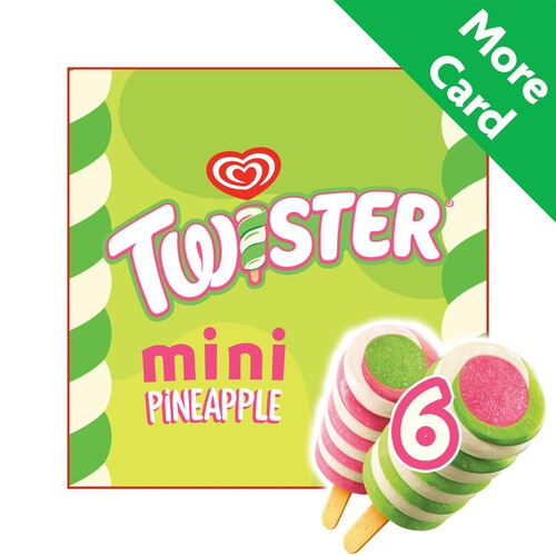 Twister Mini Pineapple,Lemon-Lime & Strawberry Ice Lollies