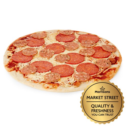 Market Street Double Pepperoni Thin Stonebaked 14 Pizza