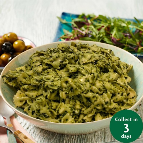 Morrisons Pasta Bows In A Green Pesto Dressing 750g   FTO