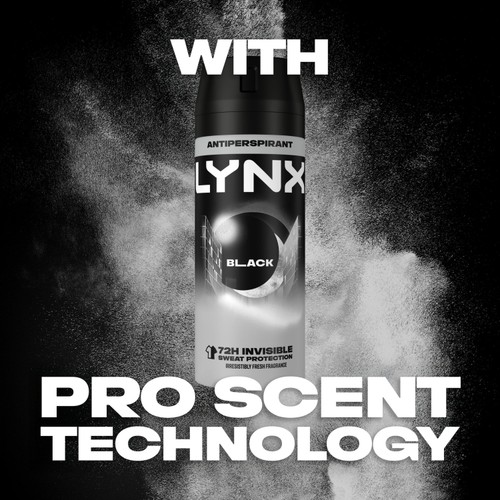 Lynx Black Anti-perspirant Deodorant Spray for Men 150ml