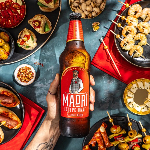 Madri Excepcional Lager Beer Bottle 660ml