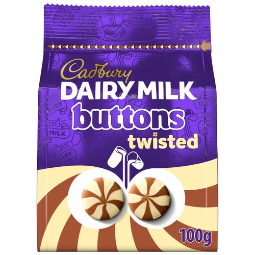 Cadbury dairy milk buttons twisted