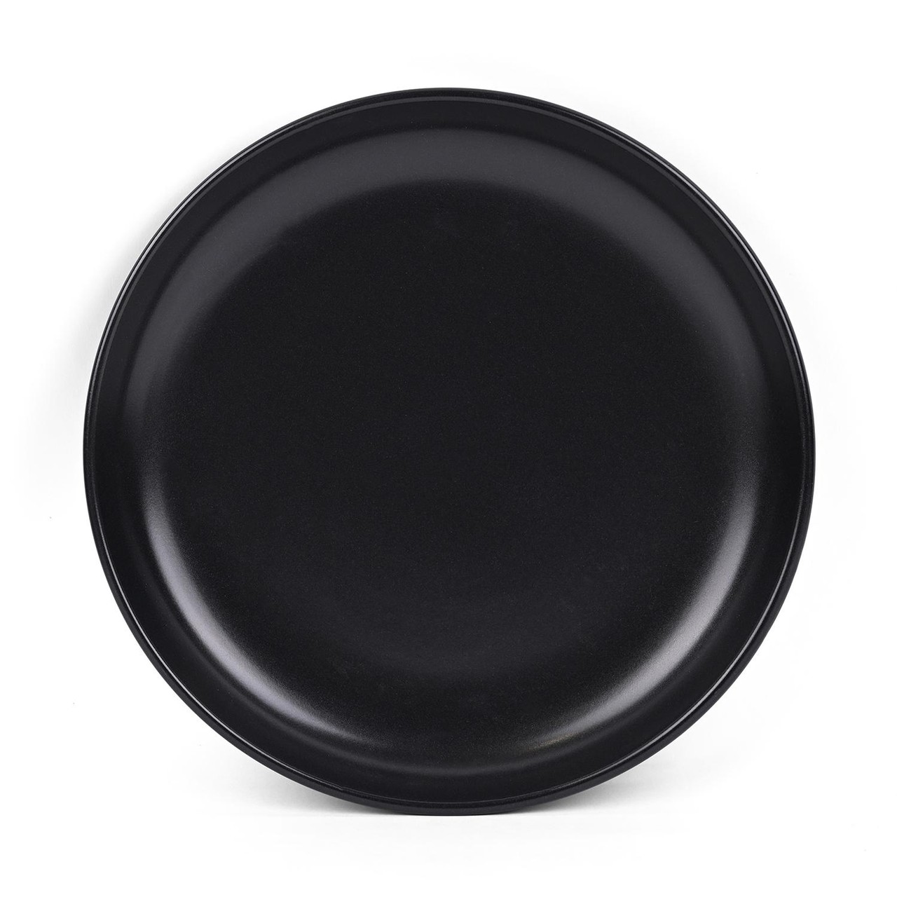 Nutmeg Home Black Stoneware Dinner Plate