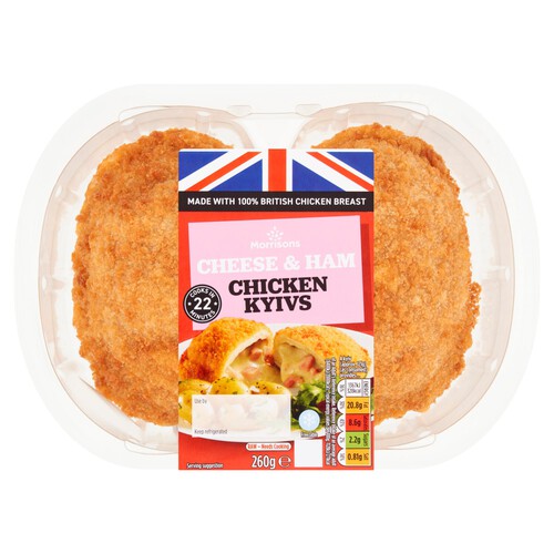 Morrisons 2 Cheese & Ham Chicken Kyivs