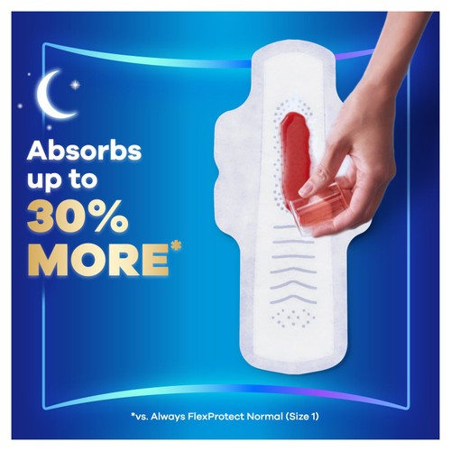 Always Infinity Pads Secure Night Size 4 Value Pack 18 Pack