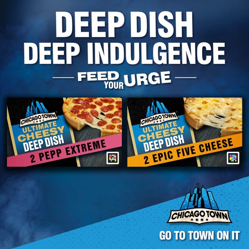 Chicago Town Ultimate Cheesy Deep Dish Epic Five Cheese Pizza