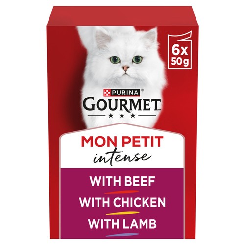 Gourmet Mon Petit Meaty Variety Beef, Chicken, Lamb Wet Cat Food