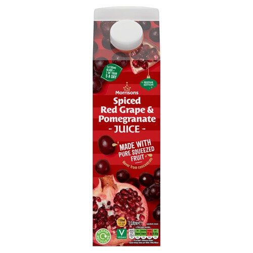 Morrisons Spiced Red Grape & Pomegranate Juice 