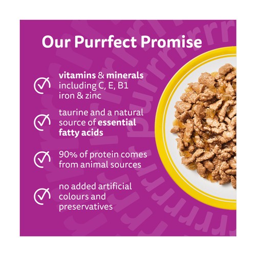 Whiskas 1+ Poultry Feasts Adult Wet Cat Food Pouches in Jelly