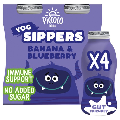 Piccolo Yoghurt Sippers - Blueberry & Banana 4 x 100g