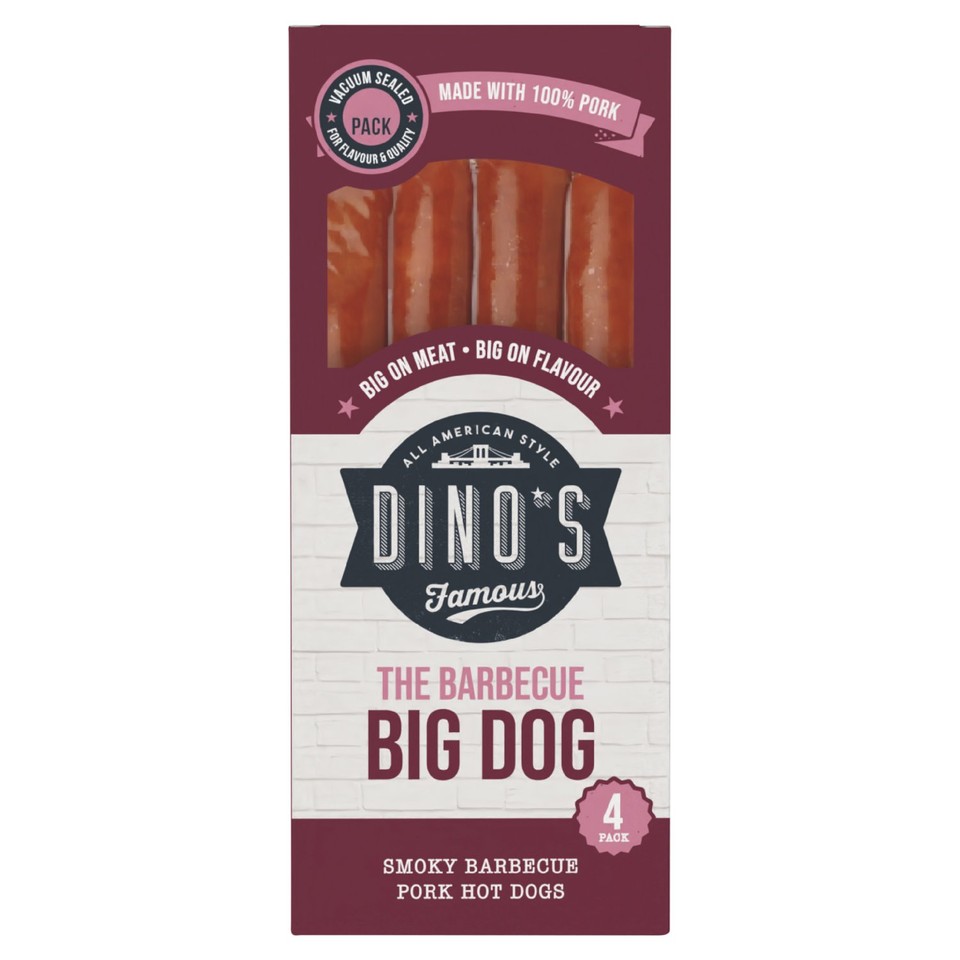 Dino's Famous Little Franks Beechwood Smoked Pork Hot Dogs X8 550g | Sainsbury's