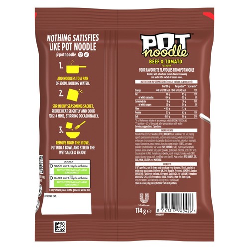 Pot Noodle Beef & Tomato Block 