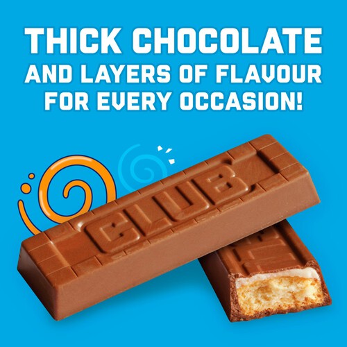 McVitie's Club Salted Caramel Flavour Chocolate Biscuit Bars Multipack 