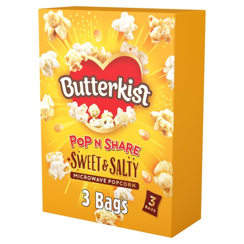 Butterkist Microwave Popcorn Sweet & Salted 3X60g