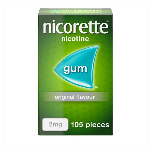 Nicorette Original Nicotine Gum Sugar Free 2mg