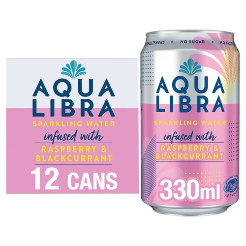 Aqua Libra Sparkling Water Raspberry & Blackcurrant