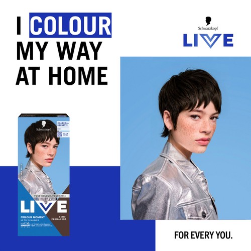 Live Colour Moment Semi-Permanent Hair Dye 010 Charcoal Brunette