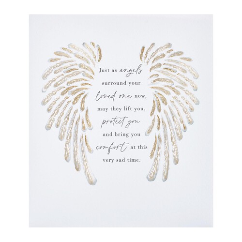 Angel Wings Sympathy Loss Card L037