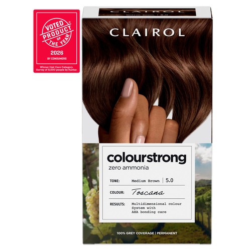 Clairol Colour Strong Permanent Hair Dye 5.0 Medium Brown