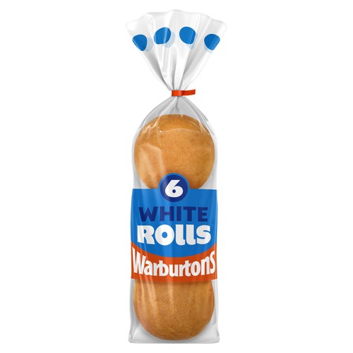 Warburtons Sliced Soft White Rolls