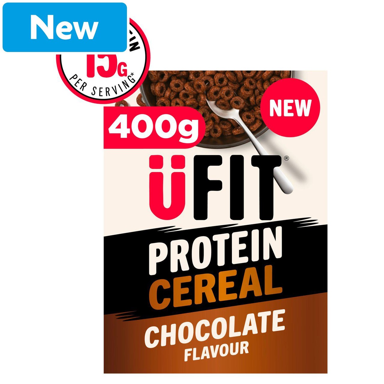 UFIT Protein Chocolate Hoops Cereal 400g