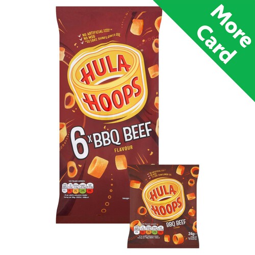 Hula Hoops BBQ Beef Multipack Crisps 6 Pack