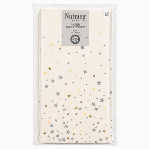 Nutmeg Gold And Silver Star Tablecover