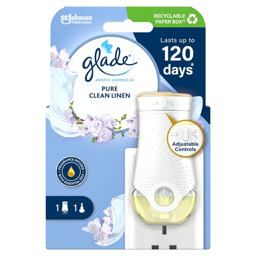 Glade Plug Ins Scented Oil Holder Pure Clean Linen