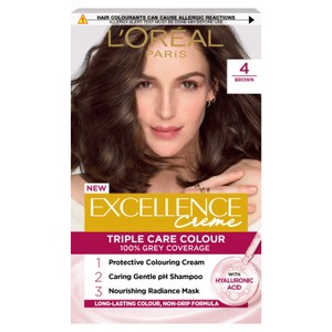 Excellence Créme 3 Natural Darkest Brown: 100% Grey, shiny, nourished, long-lasting.