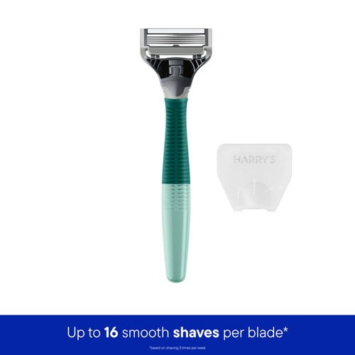 Harry's 5 Blade Cartridge And Handle Tropical Green 1 Pack