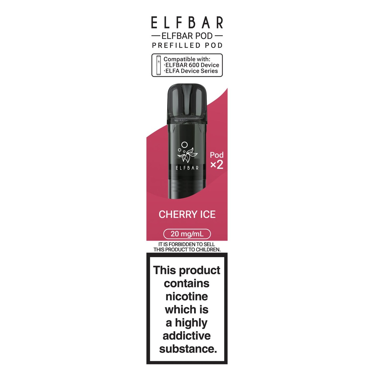 Elfbar 600 Pod x2 Cherry Ice