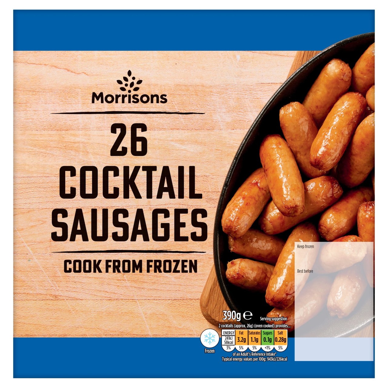 Morrisons 26 Pork Cocktail Sausages 390g