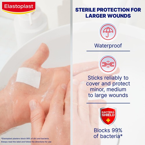 Elastoplast Antibacterial Xl 5 Waterproof Dressings