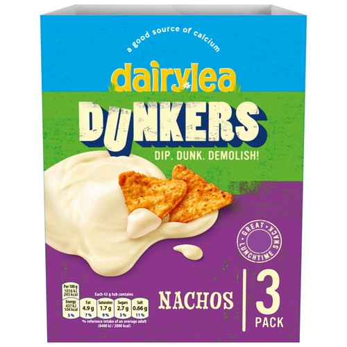 Dairylea Dunkers Nachos Cheese Snack 3x43g