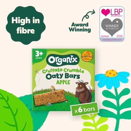 Organix Gruffalo Crumble Apple Oaty Bars Multipack Toddler Snack 6x23g
