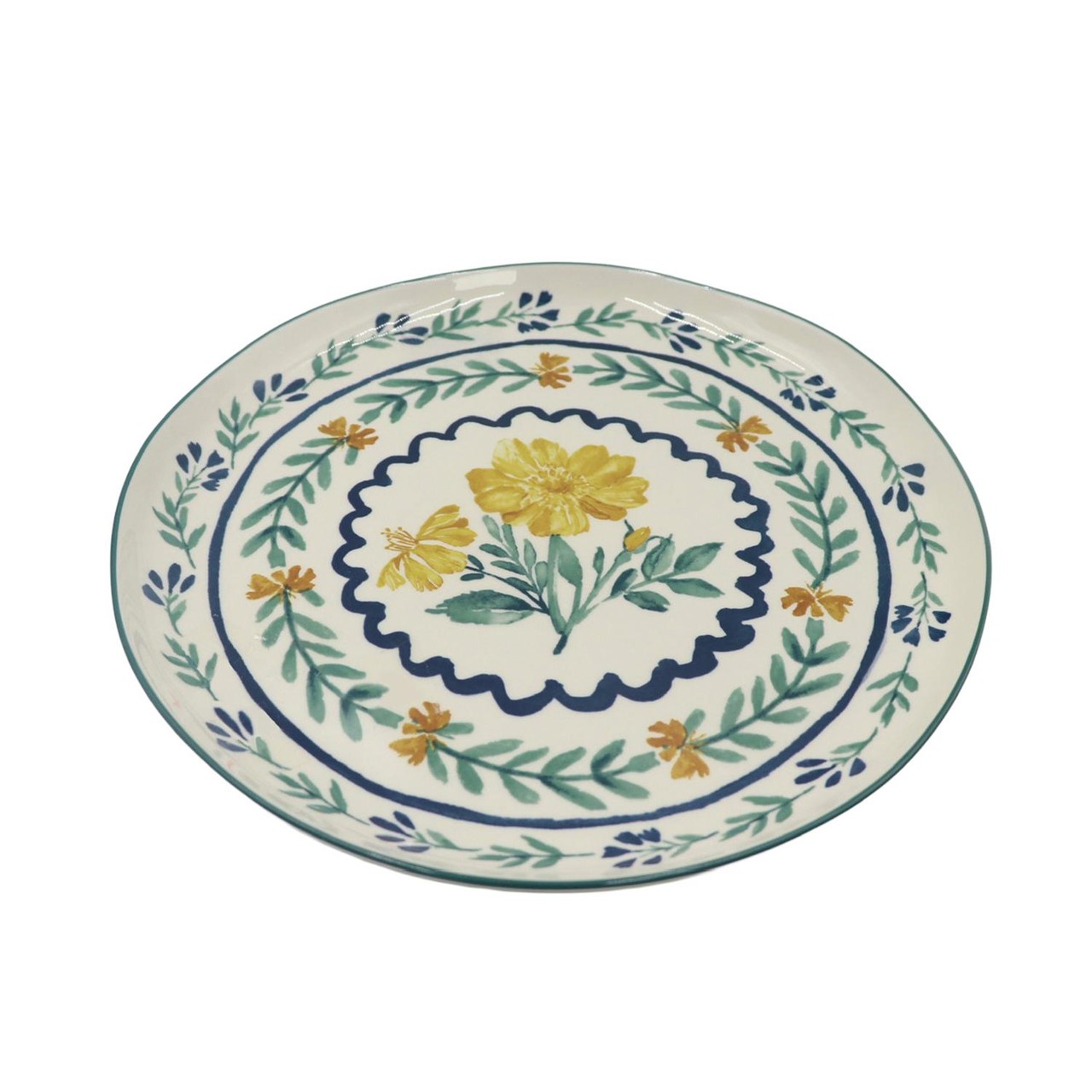 Nutmeg Home Handpainted Sunflower Dinner Plate