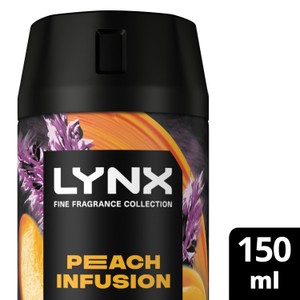 Lynx Peach Infusion 72h Fine Fragrance Deodorant Body Spray for Men 150ml