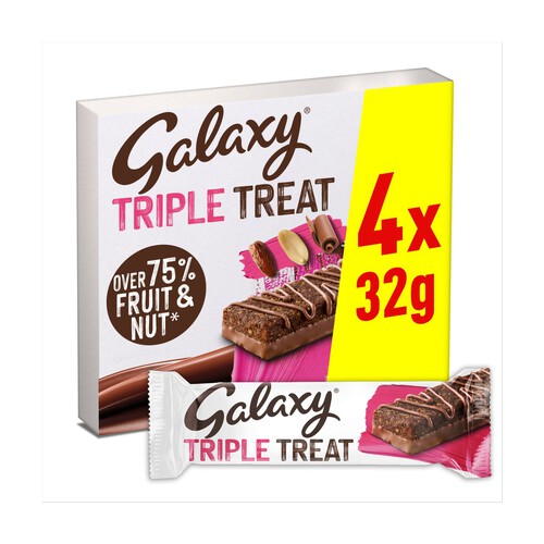 Galaxy Triple Treat Fruit & Nut Milk Chocolate Snack Bars Multipack