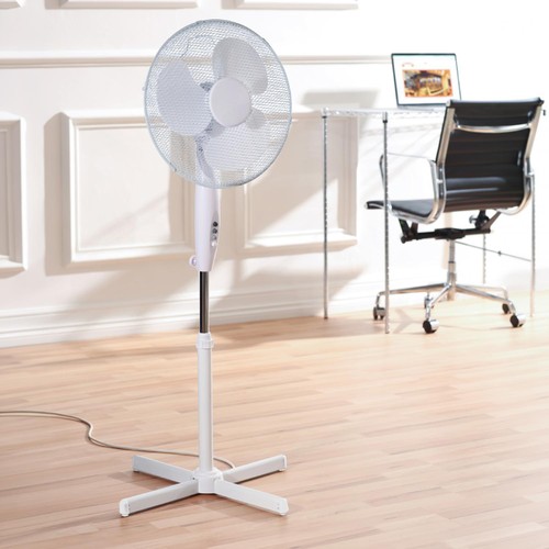 Fine Elements 16 Inch Pedestal Fan X Base White