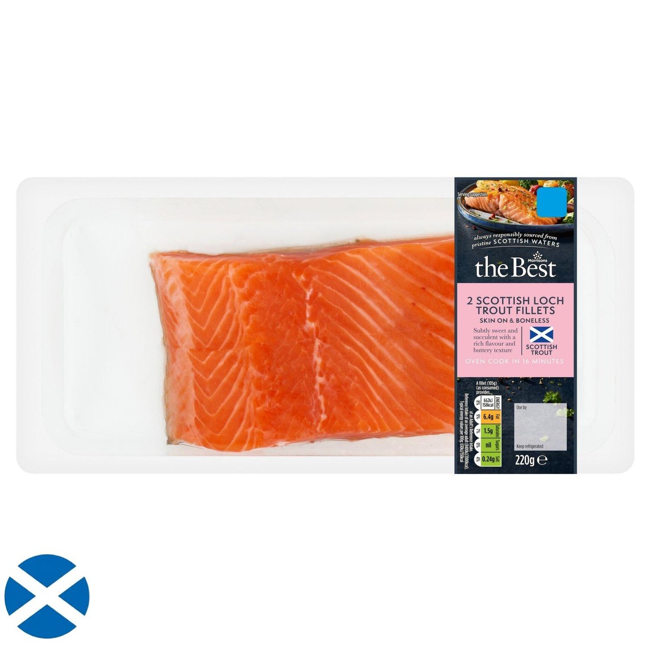 Morrisons The Best Scottish Loch Trout Fillets 2 Pack 220g