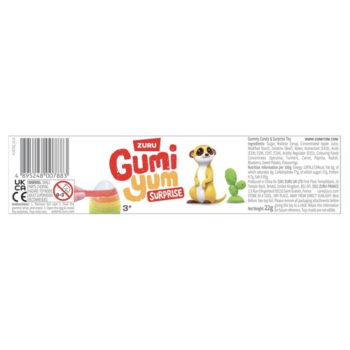 Gumi Yum Surprise Egg Wildlife White 22g