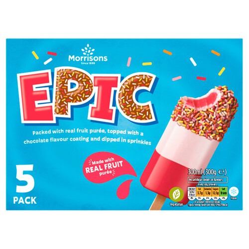 Morrisons 5 Epic Ice Lollies