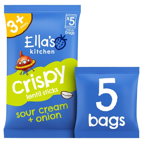 Ella's Kitchen Sour Cream & Lentil Crisps Kids Snack Multipack 3+ Years